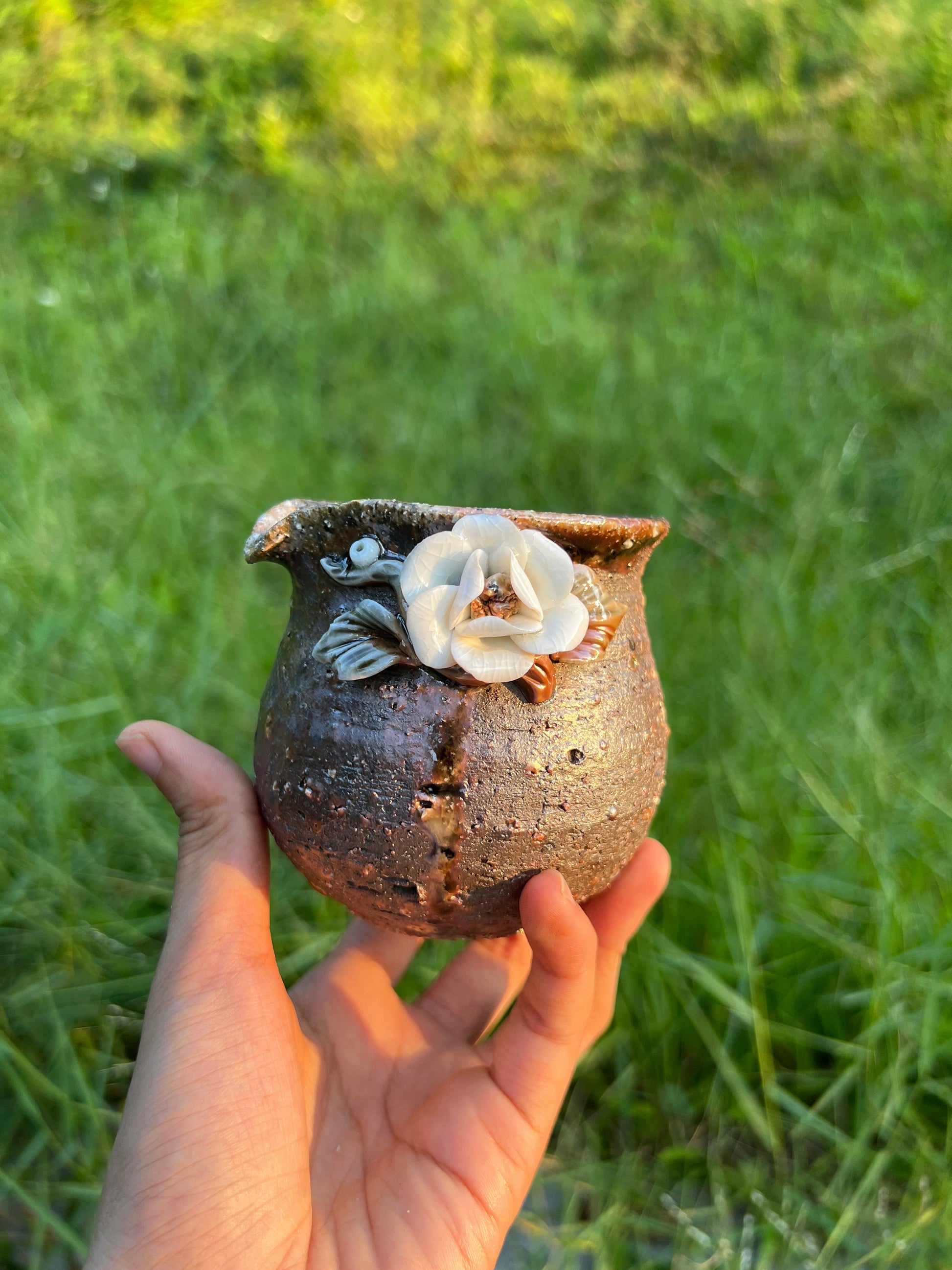 This is a woodfired flower faircup gongdaobei