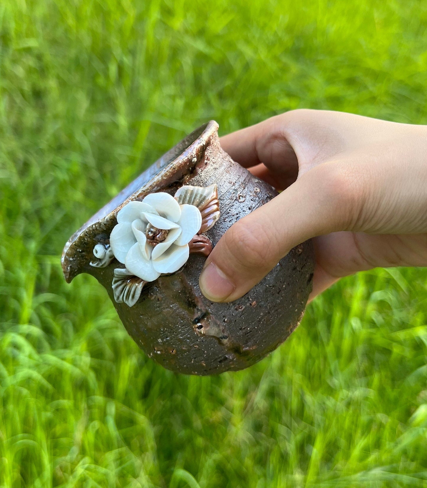 This is a woodfired flower faircup gongdaobei