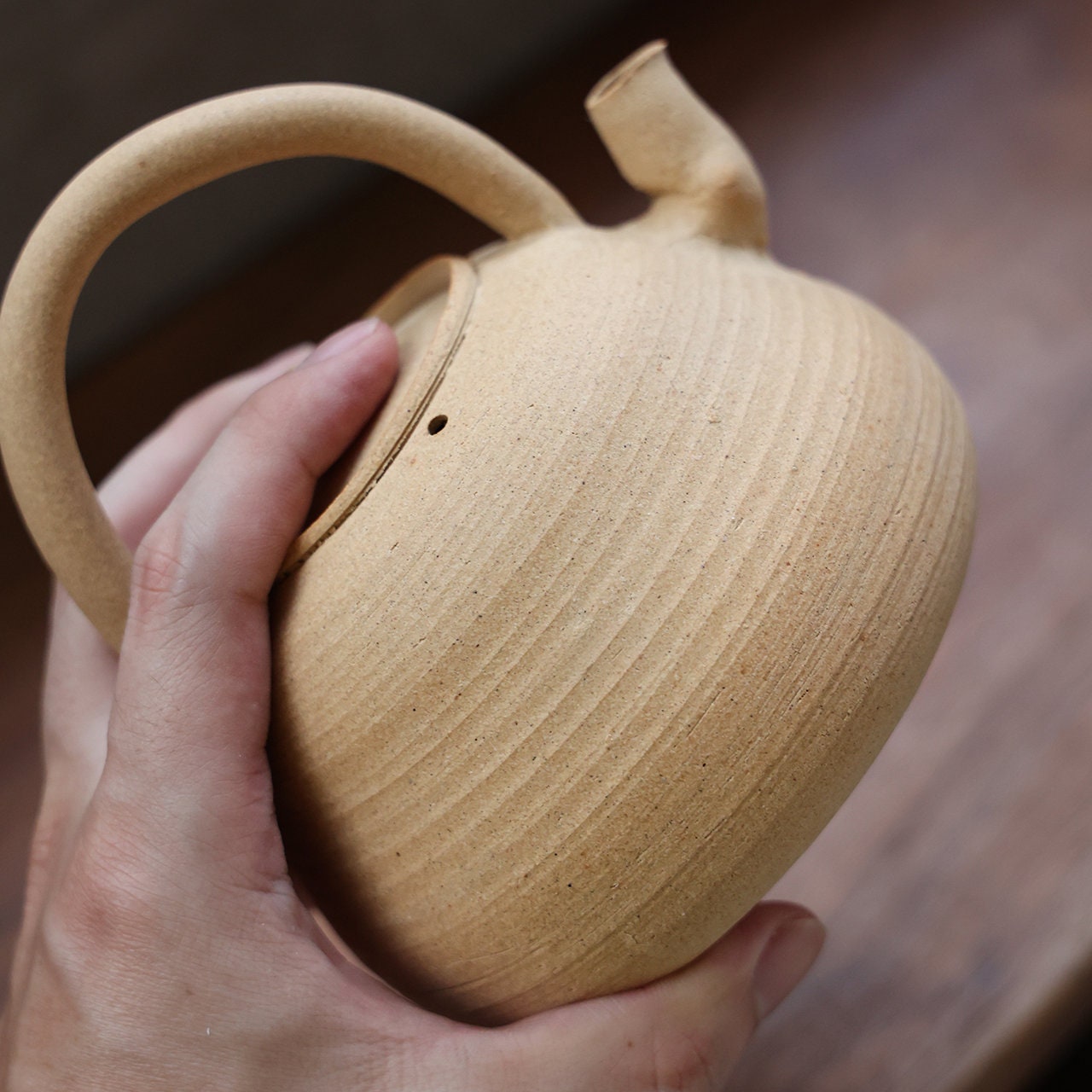 This is a pottery kettle