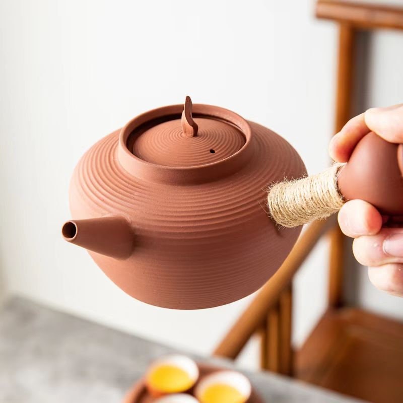 This is a pottery kettle