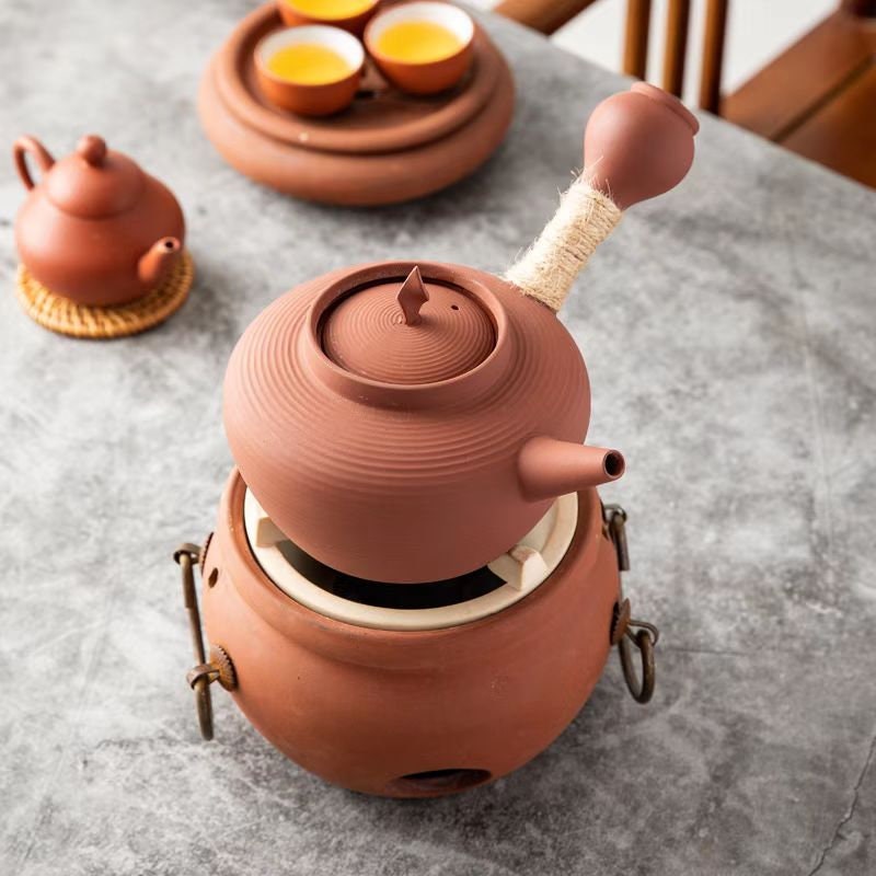 This is a pottery kettle