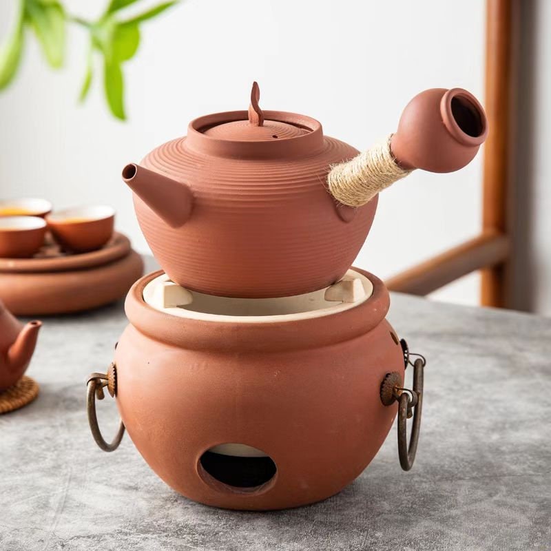 This is a pottery kettle