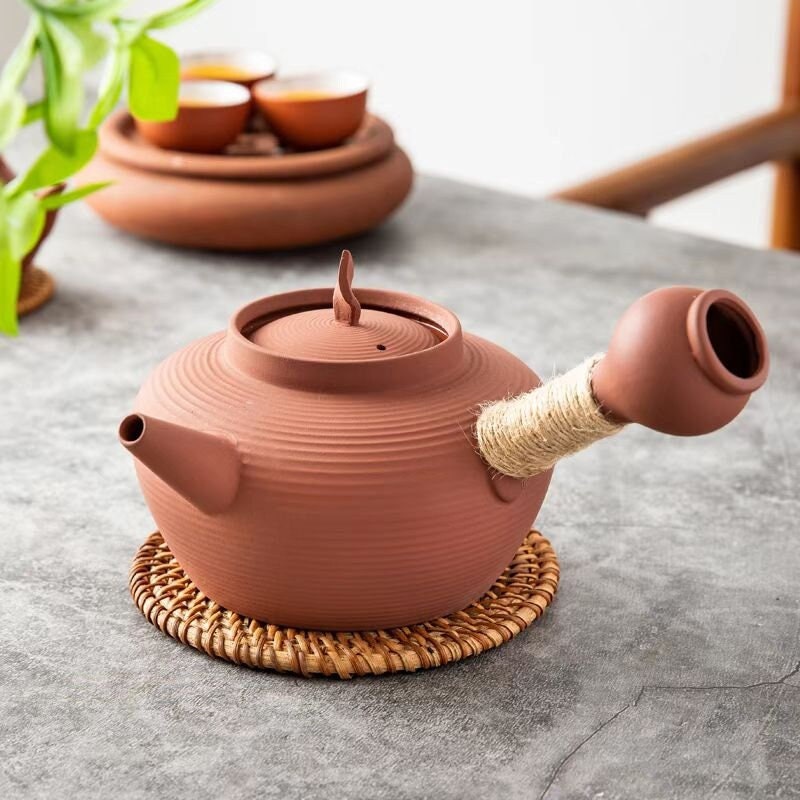 This is a pottery kettle