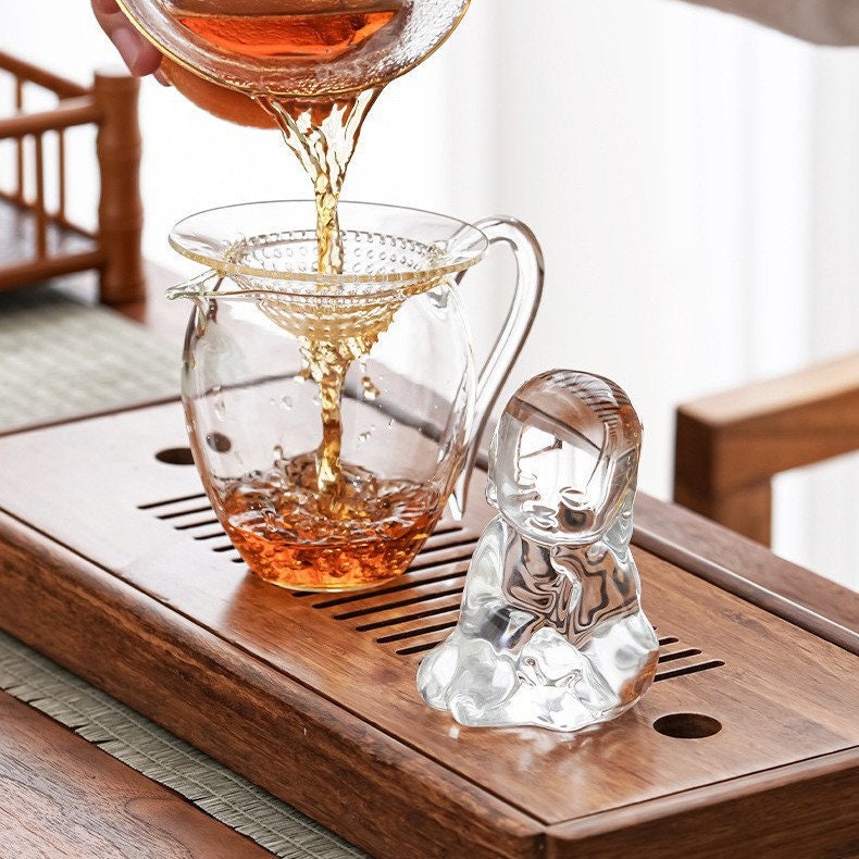 This is a glass tea strainer tea filter