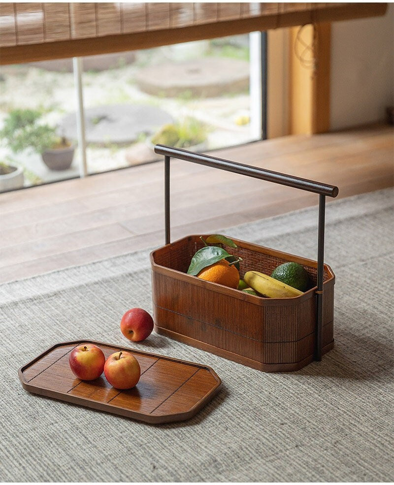 This is a bamboo basket.this is a bamboo storage box