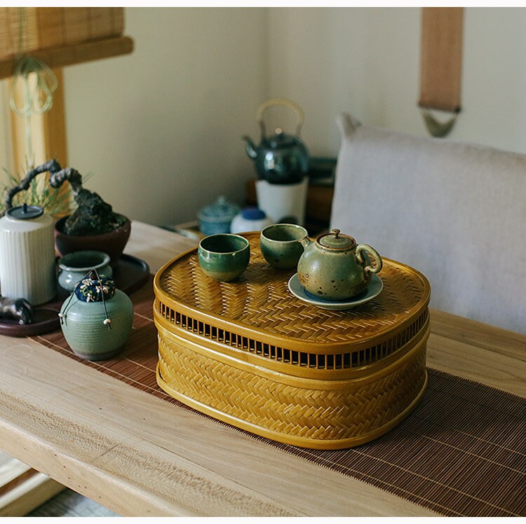 This is a bamboo basket